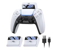 VBESTLIFE Batteria Ricaricabile per 2 Pro, Kit di Riproduzione e Ricarica per Controller di Gioco con Display LED, 2000 MAh, Design Senza Fili, Tipo C (2 pezzi)
