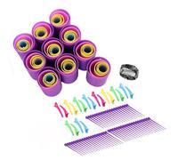 VBESTLIFE Bigodini per Capelli Donna 60 Pezzi, Set Bigodini per Capelli, 6 Misure 1,6-4,4 Cm con 60 Forcine e 20 Clip, per Lunghi, Medi e Corti (Set di rulli per)