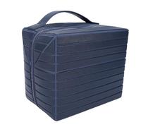 VBESTLIFE Borsa per Trucco Pieghevole, Custodia per Cosmetici Viaggio Impermeabile di Grande capacità con Scomparti Multipli, per Organizer Toilette per Trucco Donna (blu navy)