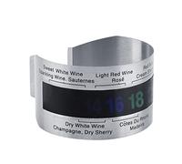 VBESTLIFE Bracciale Termometro per Vino con Display LCD a Lettura Rapida, Tester per Vino Riutilizzabile Senza Batteria, Sensore di Temperatura con Cinturino per Rosso Bianco, Gadget Portatile per