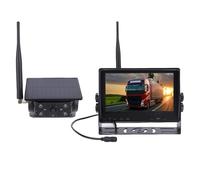 VBESTLIFE Camera di Backup Wireless Solare Magnetica, Display HD da 7 Pollici 1080p con Batteria da 9900 MAh e IP69 Impermeabile, per il Rimorchio per Camion