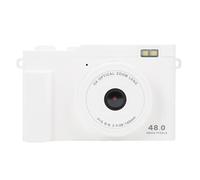 VBESTLIFE Camera Digitale 1080p, Punto Automatico da 48 MP e Fotocamera Sparare con Doppio Obiettivo, Zoom Digitale 15x, Luce di Riempimento, Piccola Fotocamera Compatta per Viaggi (WHITE)