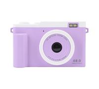 VBESTLIFE Camera Digitale 1080p, Punto Automatico da 48 MP e Fotocamera Sparare con Doppio Obiettivo, Zoom Digitale 15x, Luce di Riempimento, Piccola Fotocamera Compatta per Viaggi (Viola)