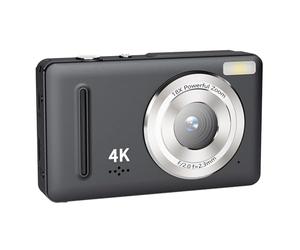 VBESTLIFE Camera Digitale 4K, Fotocamera Vlog AutoFocus da 64 MP, Fotocamera da Tiro da Viaggio con Zoom Digitale 18x per Adolescenti per Adolescenti, Anti Shake (BLACK)