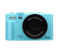 VBESTLIFE Camera Digitale 5k 75MP con Zoom 18x Zoom e Wifi, Cella a Vlogging a Schermo a Flip 180 con Obiettivo Ad Angolo Largo, Scheda di Memoria da 64 GB