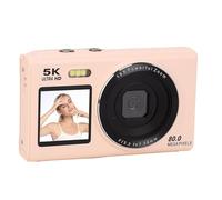 VBESTLIFE Camera Digitale a Doppia Schermata 5K, 80MP, Zoom 18x, WiFi, Videocamera da Viaggio con Focus Automatico, con Focus Automatico per YouTube, con Memoria da 64 GB (PINK)