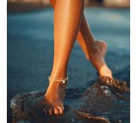 VBESTLIFE Cavigliera con Iniziali a Cuore da 26 Lettere per Donna, Design Unico, Cavigliera con Lettere a Strati Delicata Fatta a Mano, per Madre, Figlia, Moglie, Perfetta per la Spiaggia e Varie (Z)