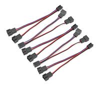 VBESTLIFE Cavo Adattatore per Ventola da 3 Pin Femmina a Maschio 3 Pin + 2 Cavo Convertitore Ad Alte Prestazioni Facile Installazione, Confezione da 5 Cavi Convertitori per Accessori Chassis Computer