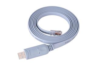 VBESTLIFE Cavo Console Seriale USB 2.0 Maschio a RJ45 CAT5 per Cavo Piatto da 1,8 M per 10/8/7, Adatto per Router, JUNIPER,