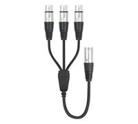 VBESTLIFE Cavo Splitter XLR Bilanciato da 1 Femmina a 3 Maschi da 2 Piedi con Conduttori OFC per una Configurazione Audio Professionale