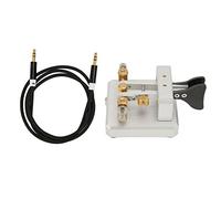 VBESTLIFE Chiave in Codice Morse Efficiente Chiave Telegrafica a Doppia Paletta per Campeggio Al Coperto, Leggera e Portatile per gli Appassionati di Radio e SOTA (SILVER)