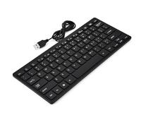 VBESTLIFE Chiave Mini USB Tastiera 78 per Computer Desktop | Design Anti -slittamento e Chiavi Ad Alta sensibilità | Tastiera Cablata per L'utilizzo di Home Office per Laptop per PC (BLACK)