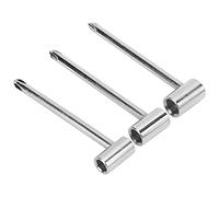 VBESTLIFE Chiave per Asta per Chitarra in Ferro 7MM 8MM 6.35MM Strumento Universale per la Regolazione e la Riparazione del Manico della Chitarra, Jackson, 3 Pezzi (Argento 6,35 mm + 7 mm + 8