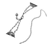 VBESTLIFE Cinturino per Orologio con Perline per Orologi IOS 38 40 41 42 44 45 49mm, Cinturino per Orologio Elastico Elastico Fatto a Mano per Donna (BLACK)