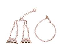 VBESTLIFE Cinturino per Orologio con Perline per Orologi IOS 38 40 41 42 44 45 49mm, Cinturino per Orologio Elastico Elastico Fatto a Mano per Donna (Rosea)