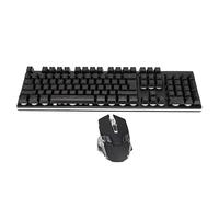 VBESTLIFE Combinazione di Mouse e Tastiera da Gioco RGB, Set di Mouse con Tastiera Wireless/Cablata 2.4G, Retroilluminazione a LED a 3 Modalità Batteria da 2000 MAh Mouse RGB 7D 3200 DPI per PC Gamer