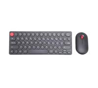 VBESTLIFE Combo Mouse Tastiera Wireless, Tastiera Keycaps retrò 64Keys con Mouse Wireless per Computer Laptop Desktop per PC per Computer (BLACK)