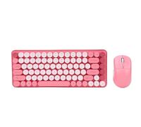 VBESTLIFE Combo Tastiera Meccanica Wireless e Mouse, Tastiera Wireless Bluetooth 2.4G a 85 Tasti con Temi Multicolori, Copritasti Circolari Rimovibili