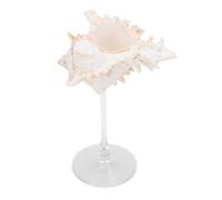 VBESTLIFE Conch Shell Bicchiere da Vino Calice Creativo per Cocktail | Realizzato con guscio e vetro naturale non tinto, opere d\'arte uniche fatte a mano e lucidate, ideale per bevande fredde,