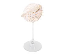 VBESTLIFE Conch Shell Bicchiere da Vino Calice Creativo per Cocktail | Realizzato con guscio e vetro naturale non tinto, opere d\'arte uniche fatte a mano e lucidate, ideale per bevande fredde,