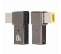 VBESTLIFE Connettore da USB C a Punta Sottile da 100 W Femmina Tipo C Ad Angolo Retto DC Jack Quadrato Convertitore PD Connettore per Caricabatterie per ThinkPad X1, X1 Yoga, T431s T440