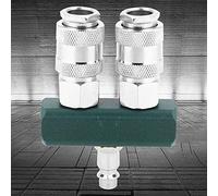 VBESTLIFE Connettore Rapido Americano Connettore Bidirezionale da 1/4 di Pollice Ad Alte Prestazioni per Utensili Pneumatici, Compressori, Maschio Femmina con Valvola Regolabile