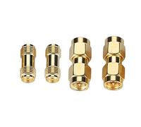 VBESTLIFE Connettore SMA 4PCS, 2 connettori SMA Maschio a SMA Maschio + 2 Adattatore SMA Femmina a SMA Femmina Connettore Adattatore coassiale RF