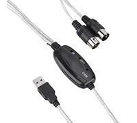 VBESTLIFE Convertitore di cavo MIDI USB per l'editing di musica per tastiera, cavo adattatore di interfaccia MIDI alimentato tramite USB