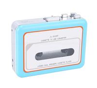 VBESTLIFE Convertitore Portatile da Cassetta a USB, Doppio Altoparlante Stereo Puro e Lettore di Cassette con Inversione Automatica, con Jack per Cuffie da 3,5 Mm, Supporta Disco U