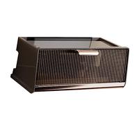 VBESTLIFE Coperchio della Scatola Portacavi per Router Montato a Parete Custodia per Presa di Corrente di Grande capacità per Soggiorno Ufficio Materiale PET Ecologico in PP (Colore caffè Misura