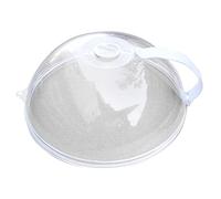 VBESTLIFE Copertura Antispruzzo per Microonde, Coperchio Paraspruzzi in Plastica Trasparente con Fori di Ventilazione e Maniglia, Resistente Alle Alte Temperature per il Riscaldamento e la