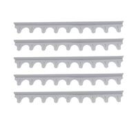 VBESTLIFE Copri Fornelli da, Set da 5 Pezzi Riempitivi Tagliabili in Silicone Morbido, Facili da Pulire per Bancone, Forno, Lavatrice, Asciugatrice (GREY)