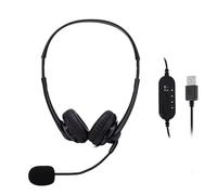 VBESTLIFE Cuffie USB per Computer con Microfono, Cuffie Stereo Cablate con Microfono a Cancellazione di Rumore per PC, Laptop