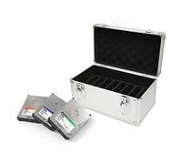 VBESTLIFE Custodia per Disco Rigido, 3.5" IDE SATA HDD 10 bay Multi-Protezione HDD Storage Box Valigia, Valigia di Protezione in Alluminio Ed Eva per 10 Dischi Rigidi da 3.5"