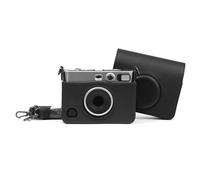 VBESTLIFE Custodia per Fotocamera in Pelle PU per Mini EVO, per Polaroid Mini EVO per Fotocamera a Pellicola Istantanea, Design Rimovibile, con Tracolla (BLACK)