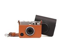 VBESTLIFE Custodia per Fotocamera in Pelle PU per Mini EVO, per Polaroid Mini EVO per Fotocamera a Pellicola Istantanea, Design Rimovibile, con Tracolla (BROWN)