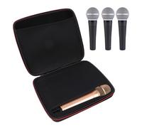 VBESTLIFE Custodia per Microfono Wireless, Borsa da Trasporto Portatile Antiurto e Impermeabile per 4 Microfoni Standard Fino a 23 Cm, con Organizer in Rete Superiore