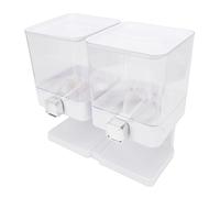 VBESTLIFE Dispenser per Cereali, Contenitore Ermetico per Alimenti Secchi da 3,7 Litri per Dispensa da con Manopola Rotante, Mantiene la Freschezza per Cereali, Noci, Chicchi di caffè (WHITE)