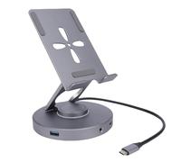 VBESTLIFE Docking Station USB C per Tablet, 10 in 1 con Lettore SD TF, HDMI 4K a 60 Hz, Jack da 3,5 Mm, Ruotabile, per Steam Deck, per ROG Ally, per Legion Go