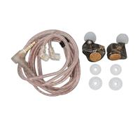 VBESTLIFE EDX PRO HiFi Cuffie Auricolari Cablate per Palco Viaggio (#3) | Doppio driver dinamico magnetico da 10 mm, cavo OFC 5N a bassa impedenza, pin placcato oro a 2 pin da 0,75 mm