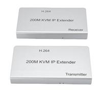 VBESTLIFE Extender KVM HD con IR su Cat6/7 200 M, 3 Porte USB, Supporto IP per HDTV, Display, 1080p, Plug and Play (Spina europea)