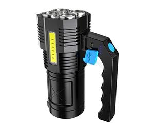 Vbestlife Faro di Ricerca a LED Portatile, Faro di Ricerca Portatile 5 Luci Faretto Ricaricabile Multifunzionale Impermeabile con Indicatore di Batteria 3,7 V