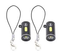 VBESTLIFE Flashlight LED USB da 2 Pezzi, Luce in Lega di Alluminio Portatile Ultra Luminoso da 230lm, USB C Ricaricabile, per Letture di Emergenza per Escursioni in Campeggio (BLACK)