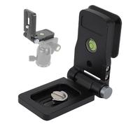 VBESTLIFE Follet DSLR Piegabile L Staffa, Piastra di Rilascio Rapido in Lega di Commutazione Verticale Verticale Universale in Alluminio con Filo da 1/4 di 3/8 Pollici