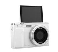 VBESTLIFE Fotocamera Digitale 4K, Fotocamera per Vlogging con Messa a Fuoco Automatica e Doppio Obiettivo da 64 MP con Zoom 16X Schermo Ribaltabile a 180° da 3 Pollici per Videochiamate