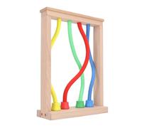 VBESTLIFE Giocattolo Educativo per Annodare in Legno per L'apprendimento Precoce e la Risoluzione dei problemi. Materiale in Faggio