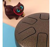 VBESTLIFE Giocattolo Puzzle con Tamburo per Lingua Mini Tamburo Etereo a 6 Note per Bambini, Materiale Metallico per Principianti (Bronzo)