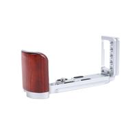 VBESTLIFE Impugnatura a Forma di L per Fotocamera XT30 XT30II XT10 XT20, Impugnatura a Forma di L in Lega di Alluminio Leggera con Manico in Legno (SILVER)