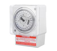VBESTLIFE Interruttore Timer Meccanico 24 Ore, 16 A, Timer Industriale con Intervallo di 15 Minuti per Luci, Pompe, Ventole e Sistemi HVAC