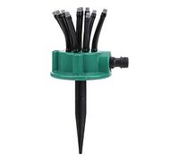 VBESTLIFE Irrigatore Rotante a 360 Gradi, Spruzzatore Automatico per Irrigazione Multitesta con 12 Ugelli Flessibili, di Irrigazione del Giardino per Ortaggi Aiuole del Prato, Paletto a Terra con